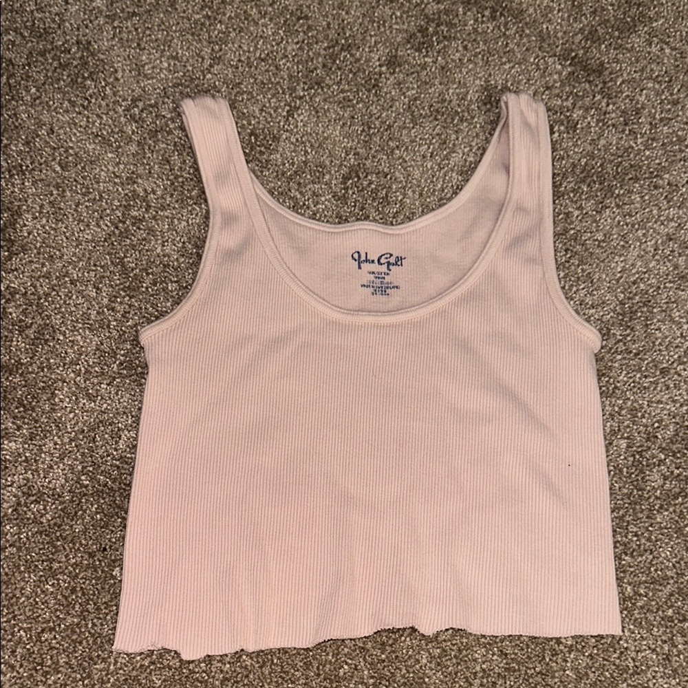 John Galt Cropped Pink Tank